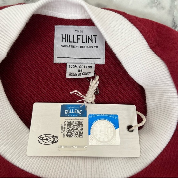 Hillflint Alabama College Champions Crewneck Sweatshirt Crimson Tide Red White - Picture 7 of 7